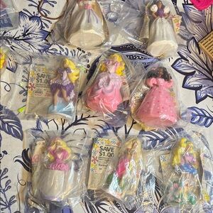 Barbie Princess Action Figures Set - Pink, Purple, White